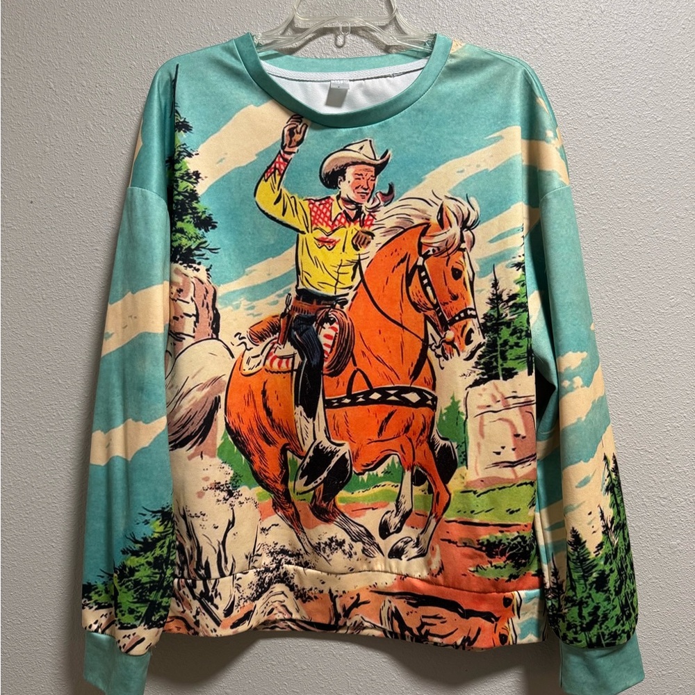 Vintage Cowboy Graphic Sweatshirt